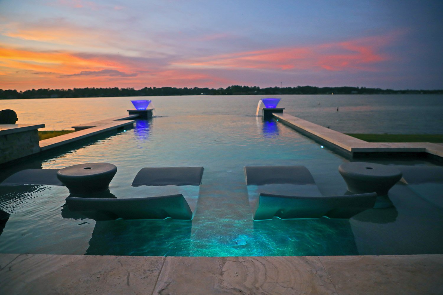 Luxury infinity swimming pool